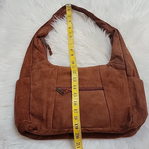 VTG | Emily Ann of Boca Raton Brushed Suede Leather Hobo Handbag - Picture 10 of 16